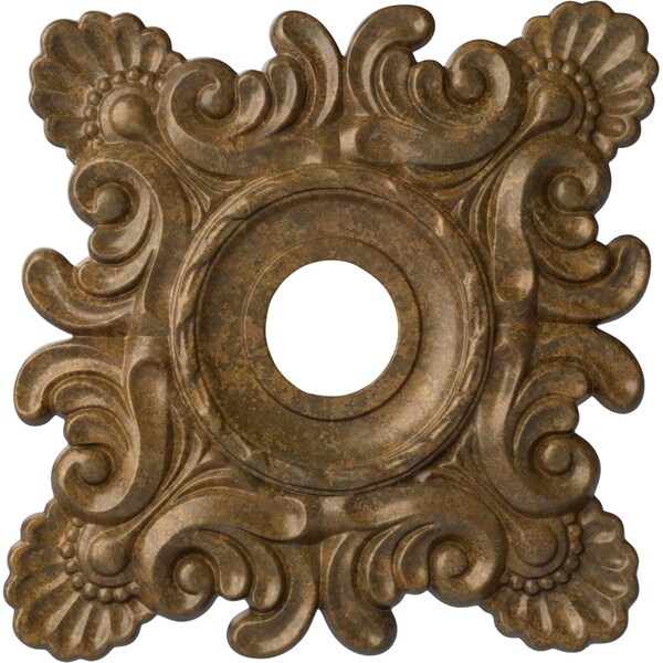 Ekena Millwork Crawley Ceiling Medallion (Canopies up to 6 3/4"), 18"W x 18"H x 3 1/4"ID x 1 1/2"P, Rubbed Bronze CM18CRRZS - main